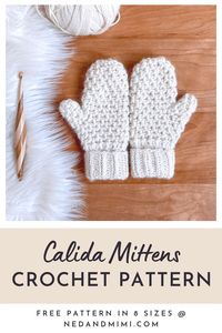 If you have been wanting to learn how to crochet mittens that are full of texture and style then you are in the right place! These mittens for children and adults are oh so cozy and absolutely perfect for keeping little (and large!) hands warm during the winter. This mittens pattern is written for 8 sizes from Baby up to Adult XL, so it’s absolutely perfect for handmade gift making 🙂