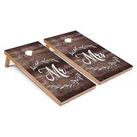 "If you are looking to tailgate like a pro or spice up your next backyard party, our Mr & Mrs cornhole set is perfect for you. It includes 8 bags and optional accessories. In addition to providing endless fun at home, our game sets are incredibly portable and can be taken virtually anywhere. This means you can easily bring them on your next camping trip, to the big game, to the beach, the lake, or anywhere else you want to play. You can even set them up and play in a dorm room. All of our games