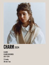 minimal aesthetic polaroid album poster for charm by clairo