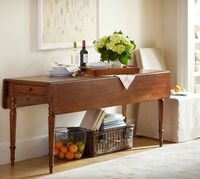 Drop-Leaf Console | Pottery Barn great for summer house where dining table is not always in use.