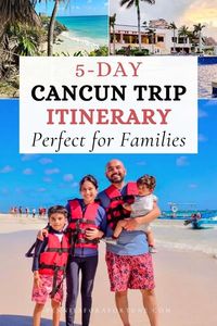 The best 5-day Cancun itinerary, perfect for a family vacay! If you're planning a family-friendly trip to Cancun, Mexico, grab this 5-day itinerary, perfect for families with kids and anyone else who’s ready to experience the gorgeous Mexican coast. From the best Cancun resort to stay at and the best places to visit in Cancun to fun water activities, this Cancun family trip will keep the entire family entertained! Just a short trip away, Cancun is a great option for first-time travelers.