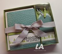 Stampin' Up!, LA Stamper: Christmas Bliss, All Is Calm Card & Tag Set