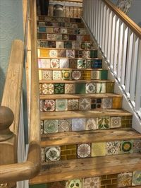 PINTEREST @mobilemanifestation                -not my pic  Beautiful home, house decor, design ideas, heaven in your home, wooden home, handmade tiles #beautifulhome #stairsdesign