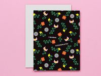 Yesss! Congrats! Squiggle Floral Congrats Card • Congratulations Card • by @mydarlin_bk