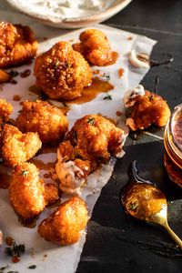 Crunchy Baked Hot Honey Cauliflower | halfbakedharvest.com