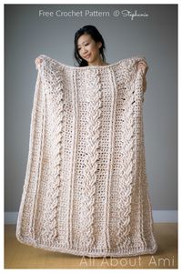 Cable Blanket Free Crochet Patterns - DIY Magazine