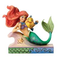 PRICES MAY VARY. “Fun and Friends” figurine from the Disney Traditions by Jim Shore line Combines classic Disney characters with folk art designs Figurine captures Ariel and Flounder from Disney’s “The Little Mermaid” in beautiful hand-painted detail Accurate details sculpted in handcrafted stone resin 5.25-inch height (13.3 cm)