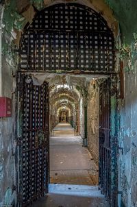 Abandoned: Nearly two decades after its closure in 1996, the prison's halls have fallen eerily silent as the terrifying building slowly wastes away