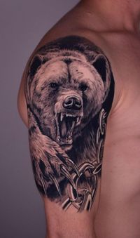 << Check out more Bear Tattoos, Ideas and Meanings #tattoomenow #tattooideas #tattoodesigns #tattoos #bear #animal