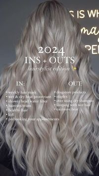 Out with the old and in with the new 🤭 What are your outs and ins for the new year? Let’s chat below! #hairstylist #dfwhairstylist #dallashairstylist #allenhairstylist #planohairstylist #hairgoals #dfwhairscene