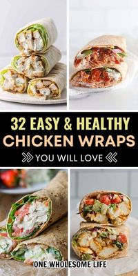 Explore healthy chicken wraps for lunch or dinner. These easy recipes feature grilled, buffalo, bbq, and rotisserie styles. Perfect for meal prep and clean eating.