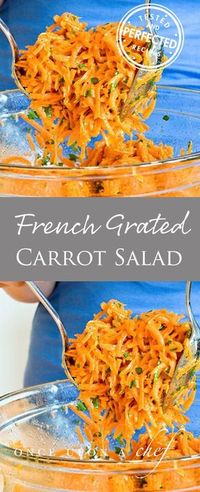 French Grated Carrot Salad with Lemon Dijon Vinaigrette