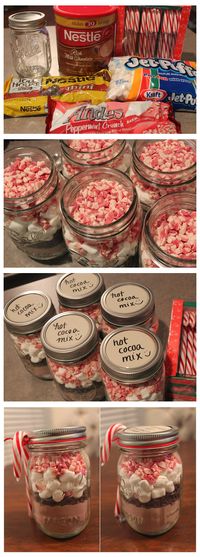 Peppermint Cocoa Mix in a jar