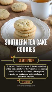 These Southern Tea Cake Cookies are soft, tender, and steeped in tradition, making them a timeless favorite for any occasion! 🍪☕