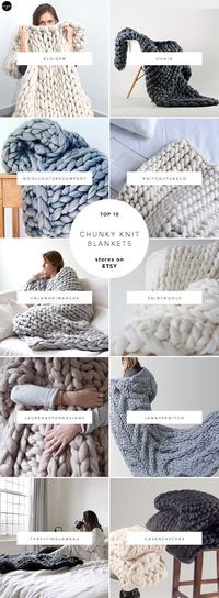 10 best sources for chunky knit blankets on Etsy