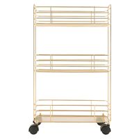 Slim Mesh Gold 3 Tier Cart | At Home