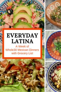 Subscribe here to get recipes for a week's worth of Whole30 Mexican dinners with grocery list!