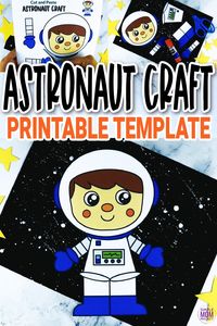 Do you know Neil Armstrong? He’s an astronaut who made history by becoming the first man to walk on the moon. Now let’s start these outer space fun craft activities with this printable astronaut craft