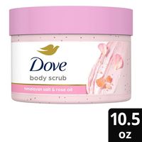 Unlock the power of our moisture formula with Dove Body Scrubs, uniquely created with 1/4 moisturizing cream, ensuring your skin is well-prepared and rejuvenated with the exceptional Himalayan Salt & Rose Oil blend. Embrace a self-care journey as you polish your way to natural nourishment, with a delightful fusion of naturally sourced ingredients and sulfate-free cleansers, leaving your skin irresistibly silky and smooth. Prioritize care while you exfoliate, by gently massaging the scrub onto we