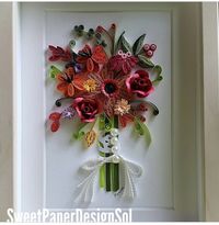 RED flower Wedding, bridal shower, Happy birthday, anniversary frame art.gift.Home decor — SweetPaperDesignSol