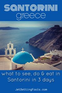 With white-washed villages, blue-domed churches and the tranquil turquoise sea, Santorini is a quintessential Greek island. While the appealing charm beckons many visitors for a romantic vacation, the island is equally fun for traveling friends, intrepid families and solo adventurers.