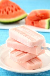 Watermelon Yogurt Pops made with Greek yogurt are not only refreshing after a long hot day, they are almost guilt-free.