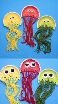 Paper Plate Jellyfish Craft for Kids Summer Craft - Etsy