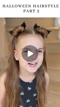 Lauren Reed on Instagram: "🦇 This Bat Hairstyle is SO cute 🦇 I love how easy it is, and it seriously looks even cuter in person! 

Comment BAT for links 

More spooky hairstyles to come! Which Halloween style would you like to see next?? 👻 

#halloweenhairstyles #halloweenhair #kidshairstyles #kidshair #momsofinstagram #momssupportingmoms #hairstyles #hairtutorial #spookyseason #hairideas #halloween #bats #halloweencostume #easyhairstyles"