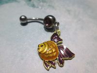 belly button ring yellow and purple fish purple stone stainless steel belly button jewelry 14 gage surgical steel https://www.etsy.com/shop/sindys