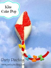 kite cake pop - Could also use rice krispy treats!