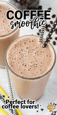 Coffee lovers will love this yummy smoothie that is full of rich coffee flavor and loaded with bananas, milk, honey, and cacao powder for a filling morning treat. #CoffeeSmoothie #CaffeineKickStart #SmoothieBoost #MorningPickMeUp ☕🥤