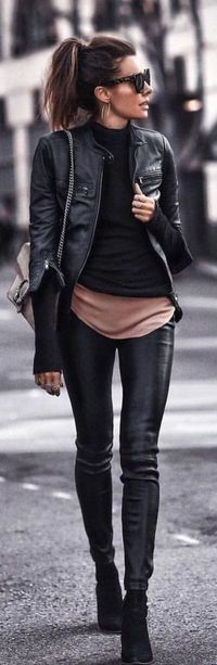 Black & Pink Badass | The Best Winter Outfit Ideas for Women #fashion #style