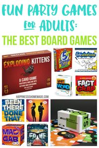 Fun Party Board Games for Adults - These 20+ board games are the most fun party games for adults! Game night doesn't have to be boring with these awesome adult party games that grown-ups will actually WANT to play!