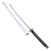 One Piece Sergeant Major Tashigi Meito Shigure Katana Samurai Sword Replica: Hold Up, One Piece Fans! Are you ready to wield the very sword that Tashigi uses to slice and dice in epic duels? Trust us, our replica TASHIGI Meito SHIGURE Kanata is not your average anime memorabilia—it's a collector's dream come true!  A full 38.5 inches of awe from tip to pommel.  The sword comes with a 25.5-inch blade made of premium stainless steel, featuring a classy, dull finish. A 13-inch wooden hand...