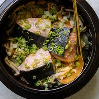 Salmon and Cabbage Nabe - The Japanese Pantry