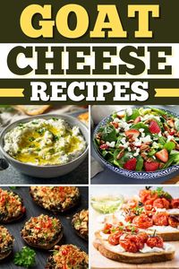 These goat cheese recipes are so easy and delicious! From muffins to pasta to dip and pizza, goat cheese adds so much flavor to any meal.