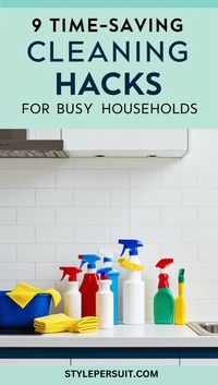 Make cleaning a breeze with these 9 time-saving cleaning hacks for busy households. You'll find practical tips and homemade cleaning solutions that simplify your routine, from easy cleaning hacks to deep cleaning hacks. Discover DIY cleaning hacks, toilet cleaning hacks, and cleaning shower hacks that save you time while leaving your home sparkling. Learn how to make homemade cleaning supplies and create your own diy cleaning solution.