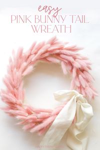 Need some DIY Valentine's Day Decor Ideas? Here are some fun crafts, a wreath, pillow, and garlands. Make this adorable pink bunny tail wreath in 30 minutes or less. Check out this wreath tutorial over on Happy Happy Nester.