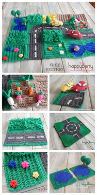 Crochet Road Play Mat Free Pattern for Kids