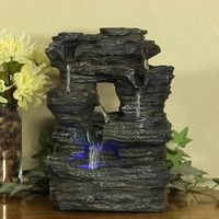 You’ll experience instant relaxation when you plug in this stunning tabletop fountain and use it for the first time! This fountain is designed to resemble stacked stone you might find in the mountains.