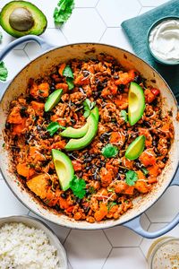 Ground Turkey Sweet Potato Skillet {quick & easy!}