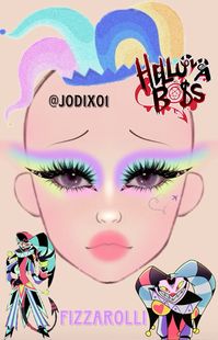 #helluvaboss #hazbinhotel #helluvabossfizzarolli #makeup #facechart #makeuplooks