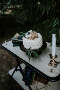 A bar cart as cake table ~ vow renewal // celebrate love // marriage goals // couple goals // country landscape // Alberta skies // vow renewal ideas // bar cart // cake table ~ #vowrenewal #marriage #vowrenewalinspiration #caketable #barcart