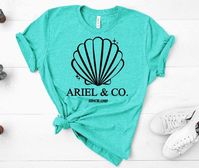 Ariel and Co., Unisex Short Sleeve Shirt Adult, Youth, Toddler, and baby sizes Shown in Heather Sea Green and Heather Charity Pink Please follow the sizing chart in the photos... as these are unisex sizing and do run long. This updated unisex essential fits like a well-loved favorite, featuring a crew neck, and short sleeves and designed with superior combed and ring-spun cotton Features: Side-seamed. Retail fit. Unisex sizing. Shoulder taping. The Regular(non-heather) are_100% Airlume combed an