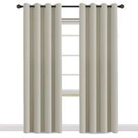 H.VERSAILTEX Blackout Room Darkening Curtains Window Panel Drapes - (Cream Color) 2 Panels per Set, 52 inch Wide by 96 inch Long Each Panel, 8 Grommets/Rings per Panel