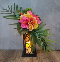 Tropical Lantern Centerpiece Tropical Lantern Swag Jungle - Etsy