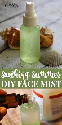 This DIY Soothing Summer Face Mist is a must this summer! The natural ingredients is the face mist will pamper your skin after a day in the sun and sand.