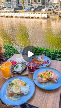 Amsterdam Food Addict🍴 on Instagram: "The best brunch on a canal in Amsterdam 😍🍴 Go early because they get busy!   @greenwoods.amsterdam (Keizersgracht location for the canal tables)  #brunch #amsterdamfoodaddict"