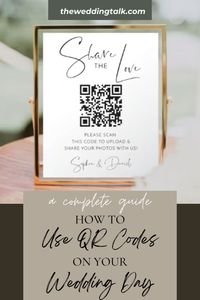 We've all heard of QR codes, and maybe you've attended a wedding recently where QR codes were an integral part of the couple's wedding day. If you've been thinking about incorporating QR codes during your big day but aren't sure how to use them or even create them, this post is for you! We'll cover some ideas of what to use them for, why to use them, and how to create a QR code.