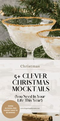 Looking for Christmas mocktail recipes? Want to go alcohol free this Christmas, or at least cut down a little bit, without having to compromise on the taste? Then we’ve got you covered my friends. Here’s 5 clever Christmas mocktails you will – quite simply – adore! 👌 #christmas #cocktails #mocktails #alcoholfree #noalcohol